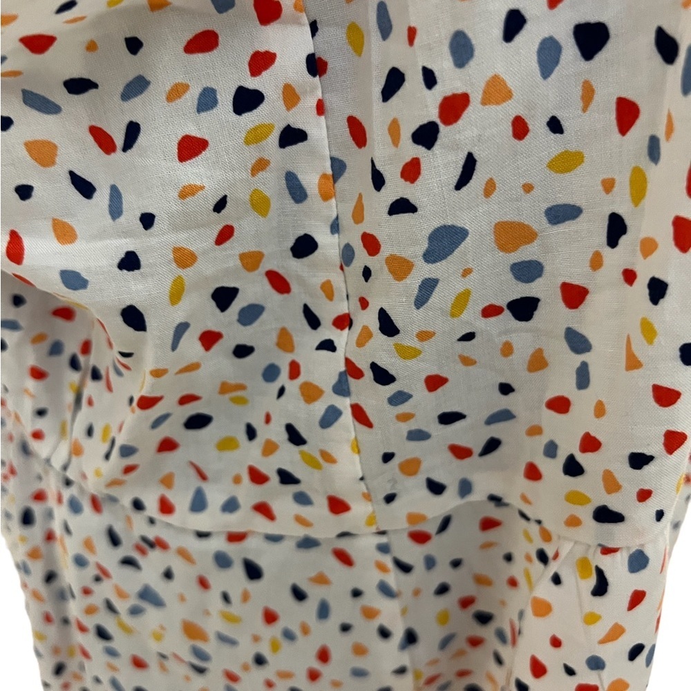 Banana Republic Terrazzo Dotted Button Down Babydoll Dress Size XL - Picture 5 of 9